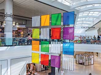 Colored screen aventura mall