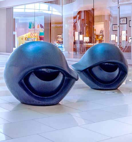 Eye benches at Aventura Mall